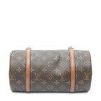 Handbag Papillon 26 Brown Monogram Canvas