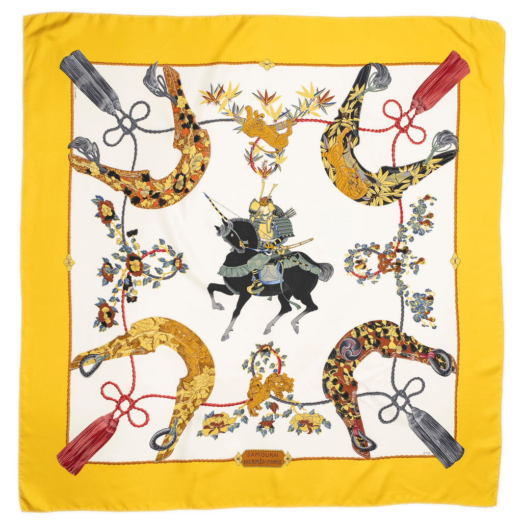Scarf Scarf Yellow 100% Twill Silk