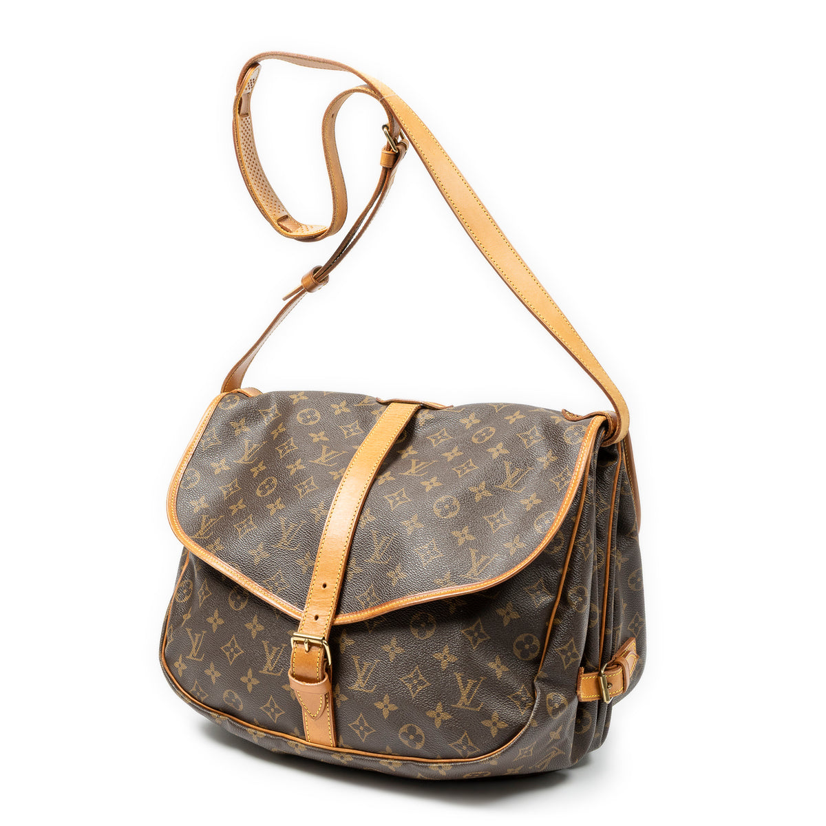 Shoulder Bag Saumur GM Brown Monogram Canvas