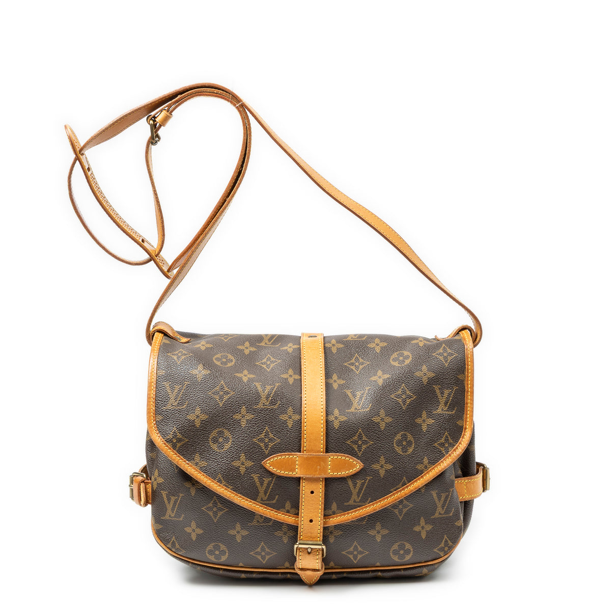 Shoulder Bag Saumur MM Brown Monogram Canvas
