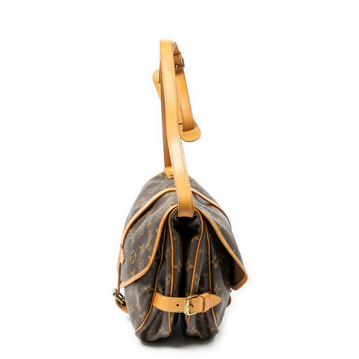 Shoulder Bag Saumur MM Brown Monogram Canvas