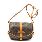 Shoulder Bag Saumur MM Brown Monogram Canvas