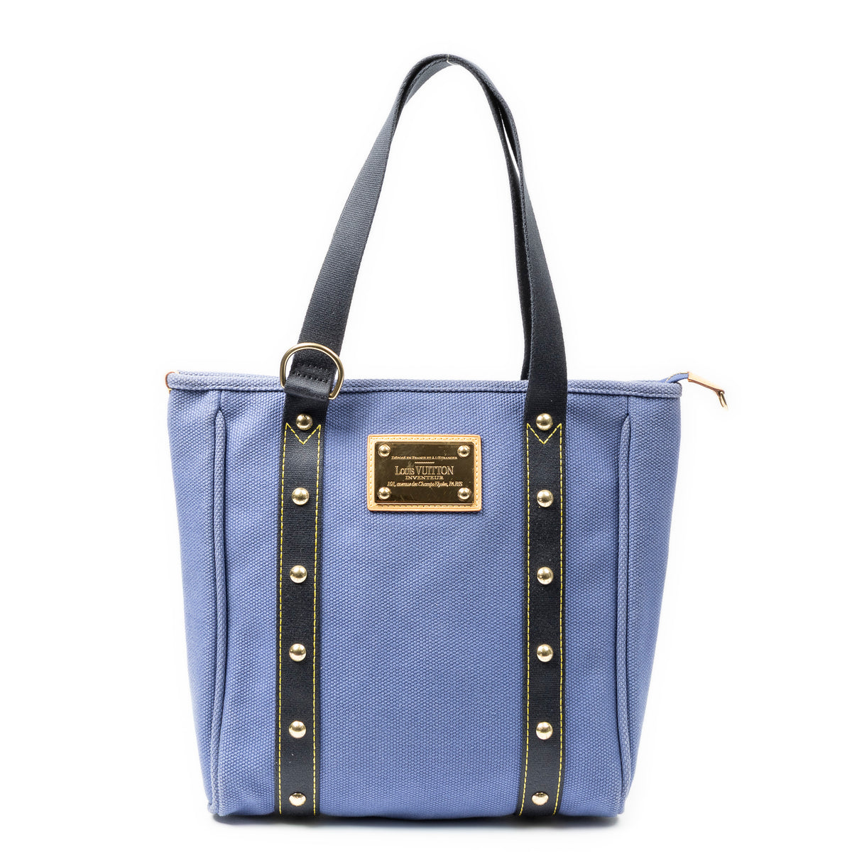 Shoulder Bag Antigua Cabas MM Purple Woven Canvas