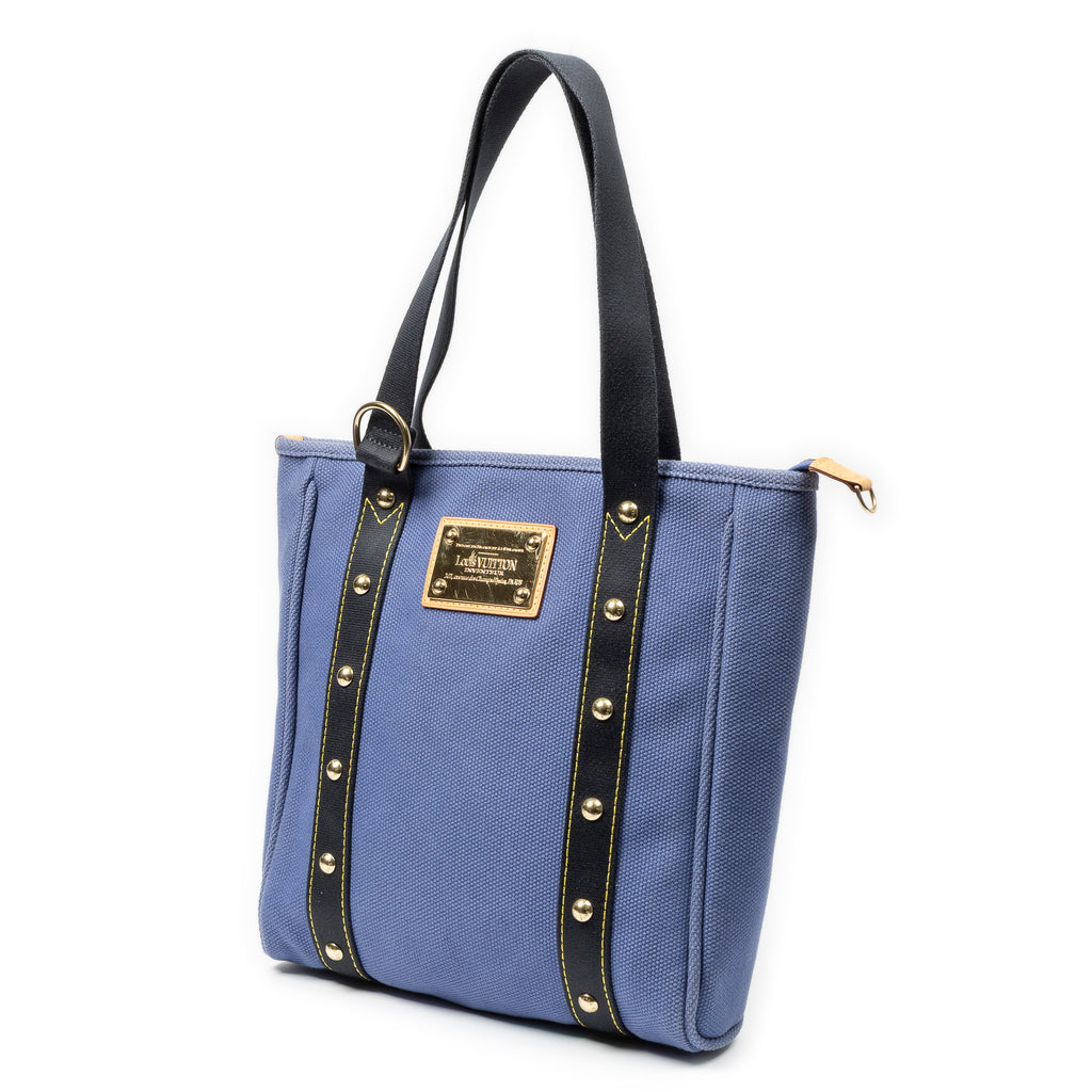 Shoulder Bag Antigua Cabas MM Purple Woven Canvas