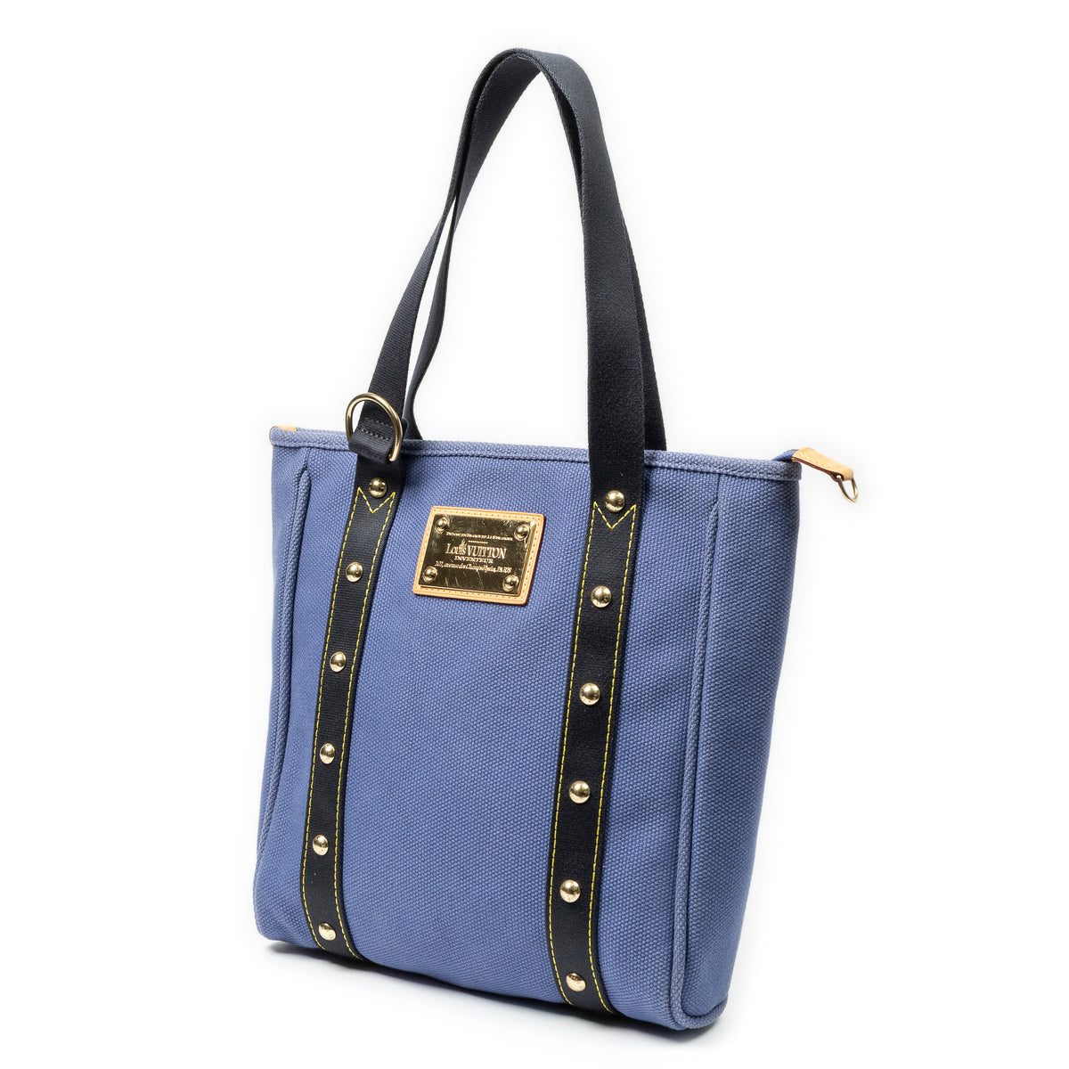 Shoulder Bag Antigua Cabas MM Purple Woven Canvas