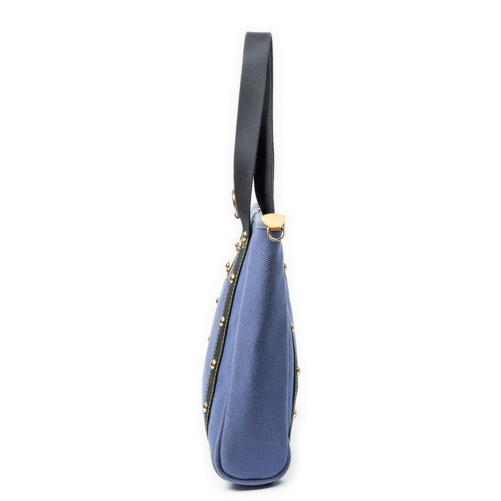 Shoulder Bag Antigua Cabas MM Purple Woven Canvas