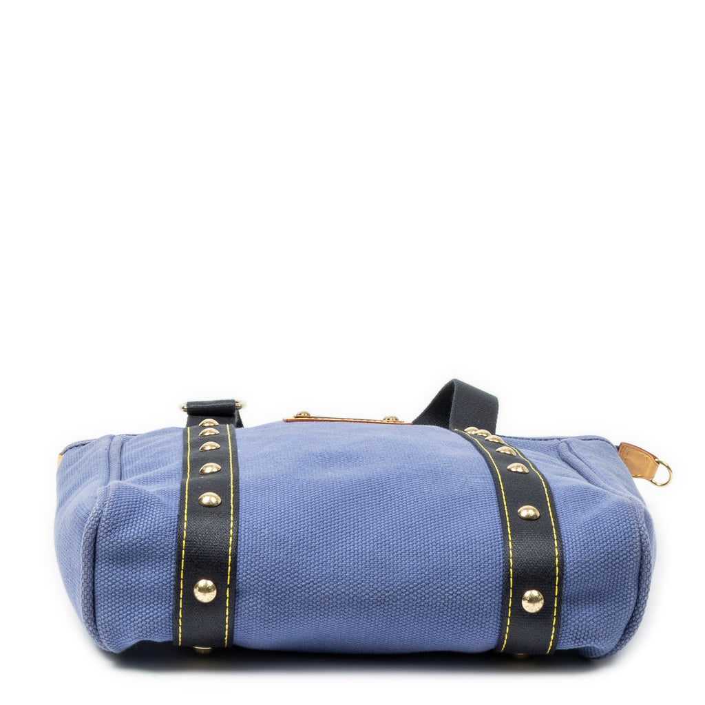 Shoulder Bag Antigua Cabas MM Purple Woven Canvas