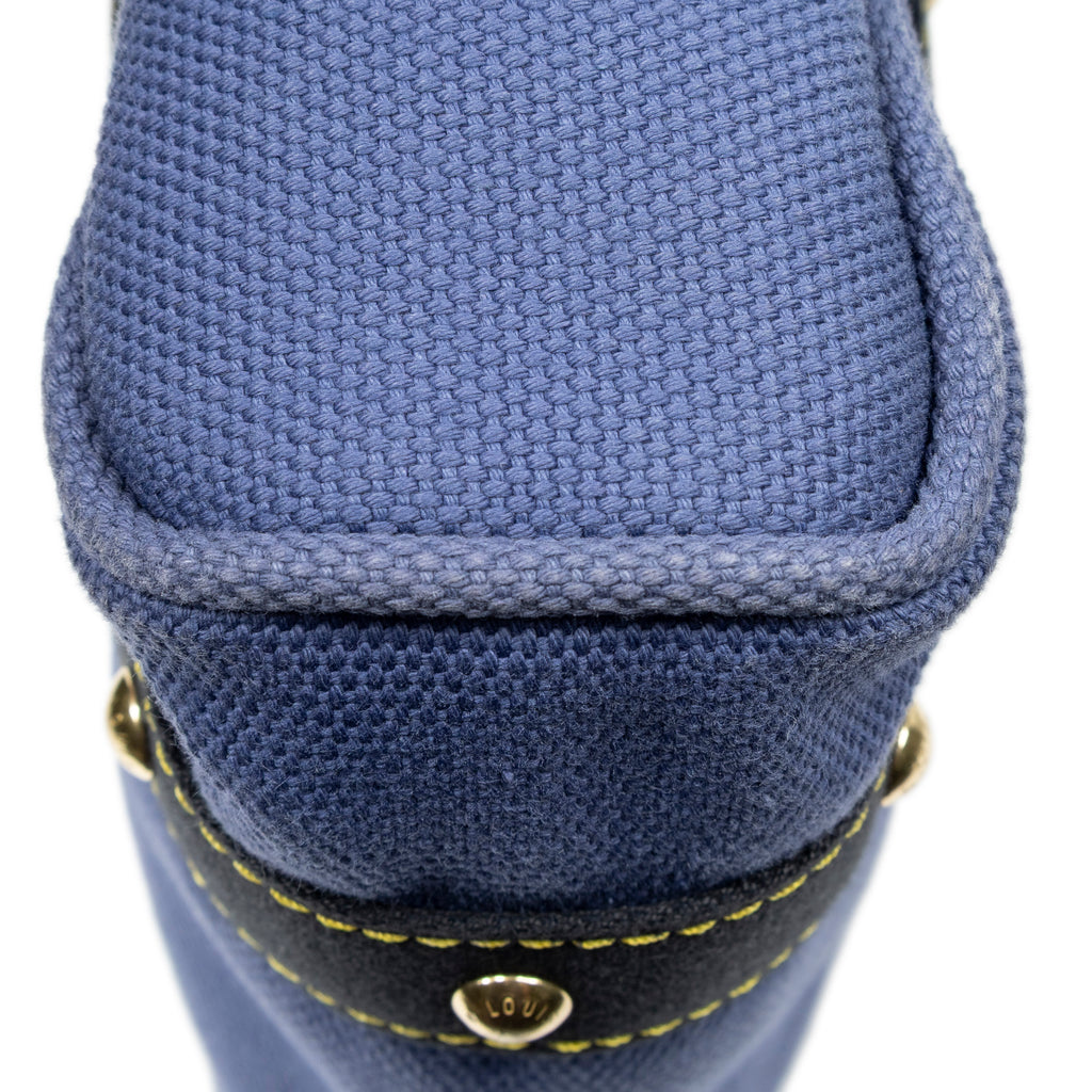 Shoulder Bag Antigua Cabas MM Purple Woven Canvas