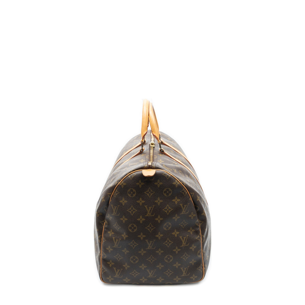 Travel Bag Keepall 55 Brown Monogram Canvas