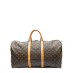 Travel Bag Keepall 55 Brown Monogram Canvas