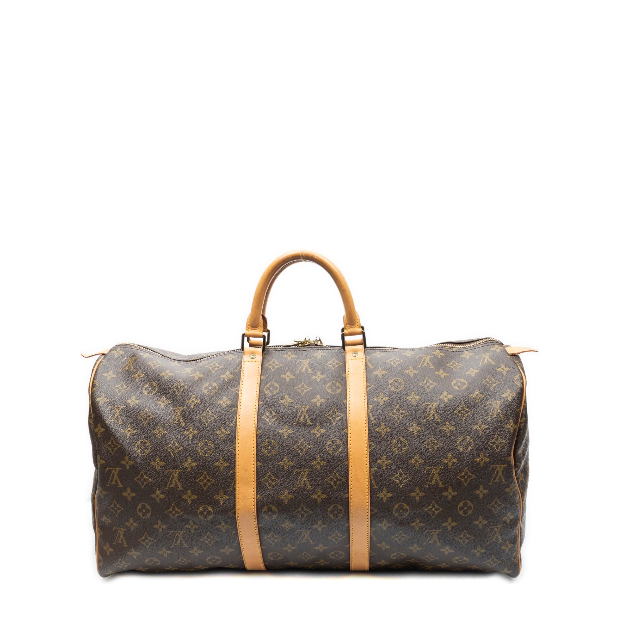 Travel Bag Keepall 55 Brown Monogram Canvas