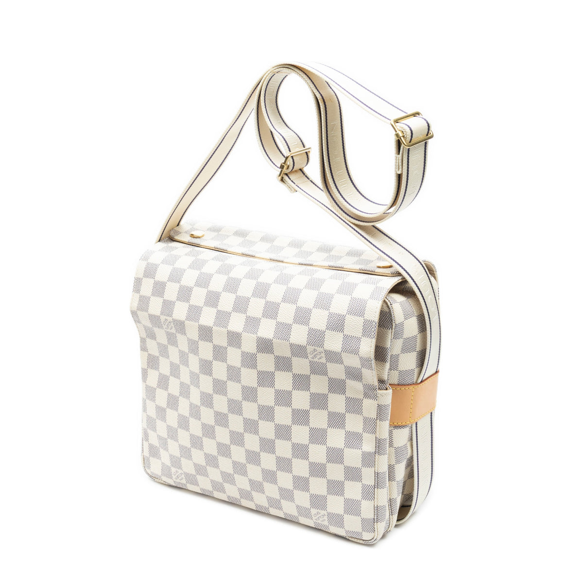 Shoulder Bag Naviglio Ivory Damier Azur