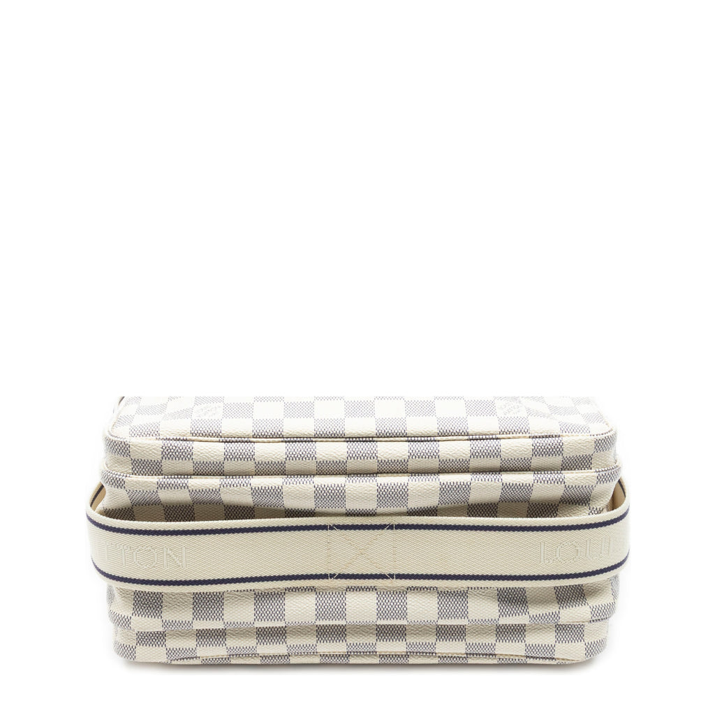 Shoulder Bag Naviglio Ivory Damier Azur
