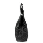 Shoulder Bag Web Vertical Tote Black Monogrammed Nylon Canvas
