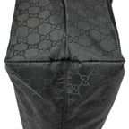 Shoulder Bag Web Vertical Tote Black Monogrammed Nylon Canvas