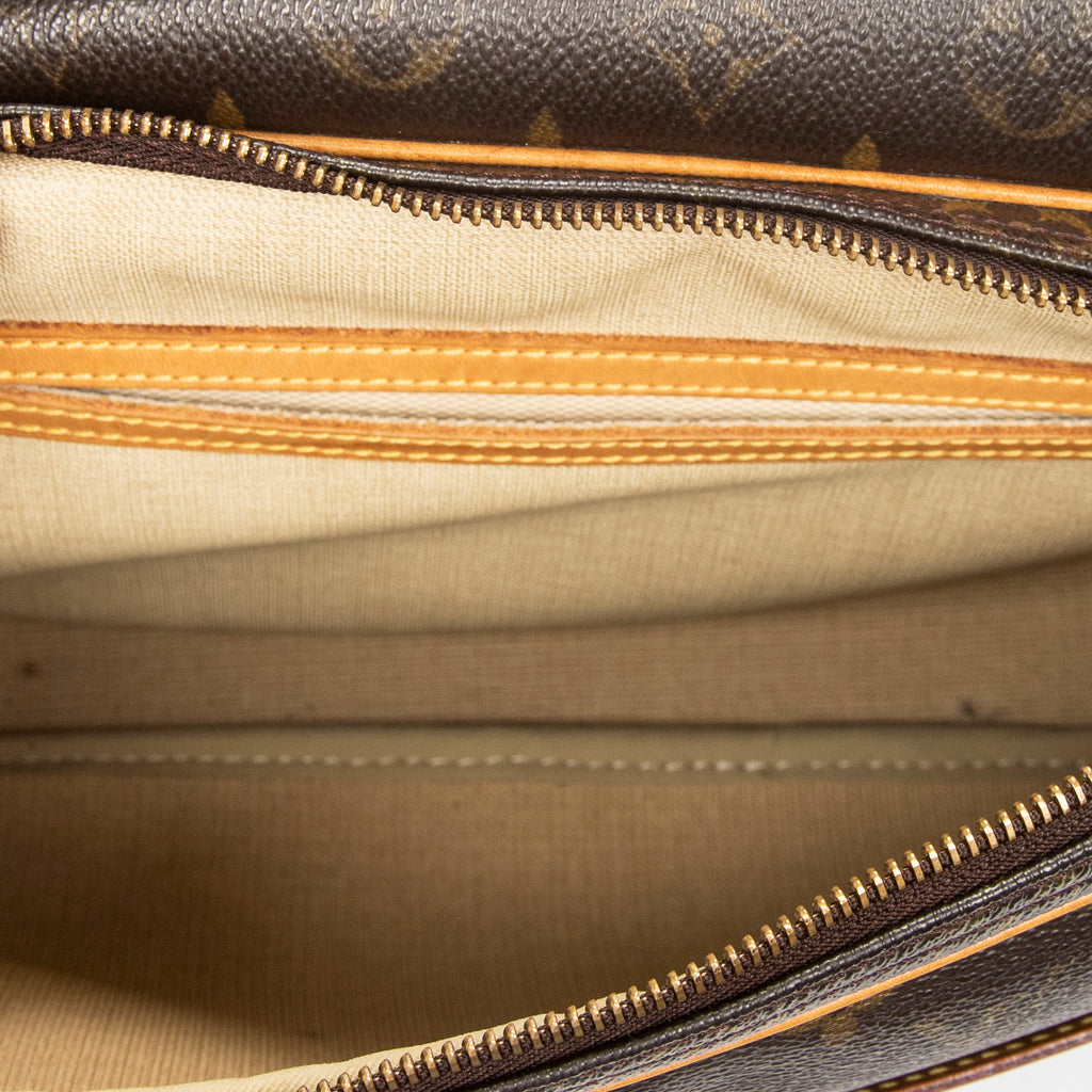 Shoulder Bag Reporter PM Brown Monogram Canvas