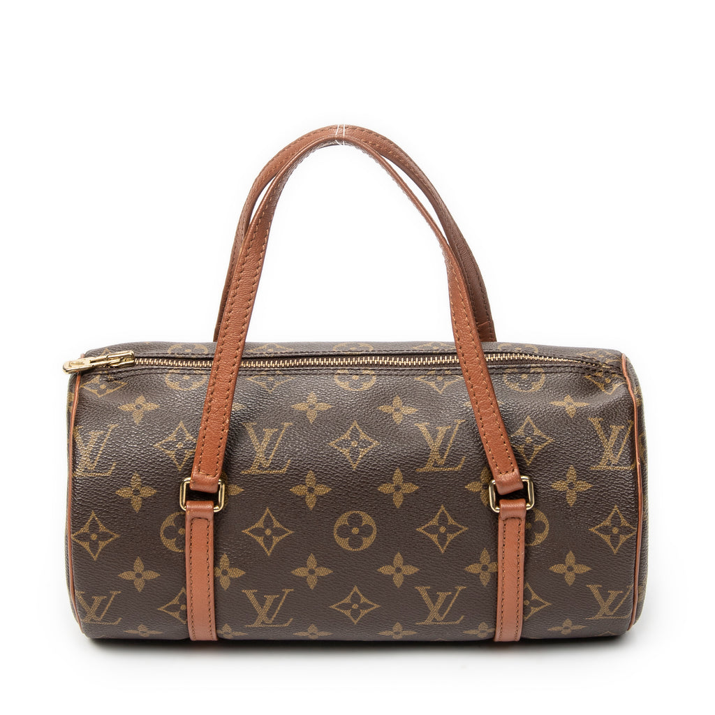 Handbag Papillon 26 Brown Monogram Canvas