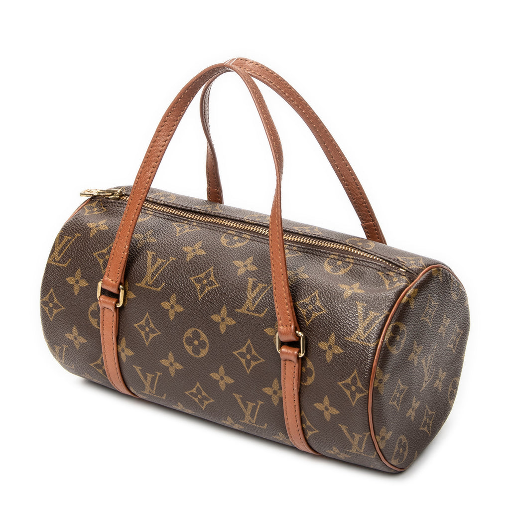 Handbag Papillon 26 Brown Monogram Canvas