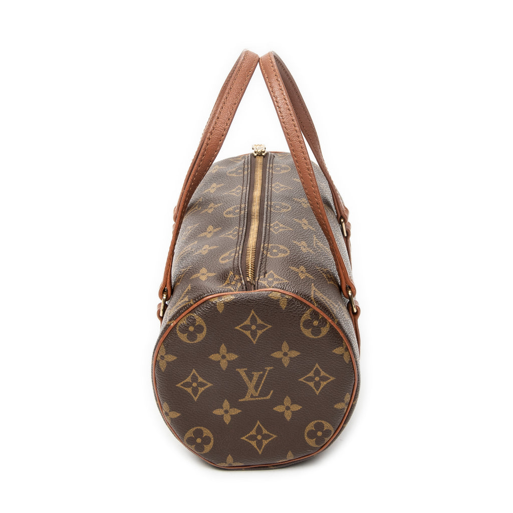 Handbag Papillon 26 Brown Monogram Canvas