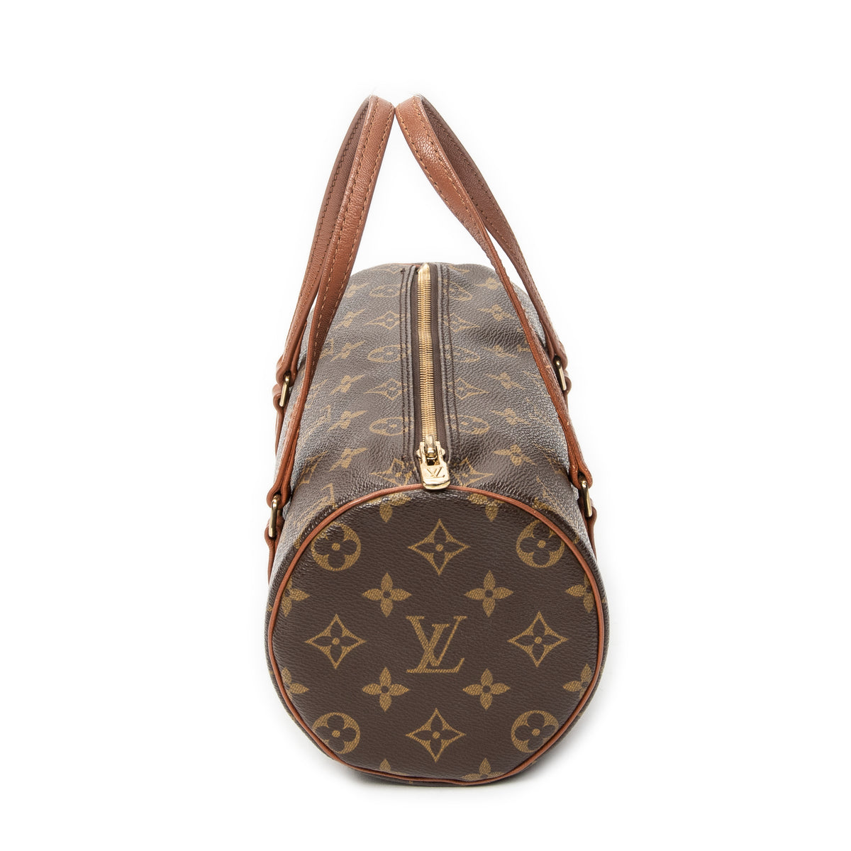 Handbag Papillon 26 Brown Monogram Canvas
