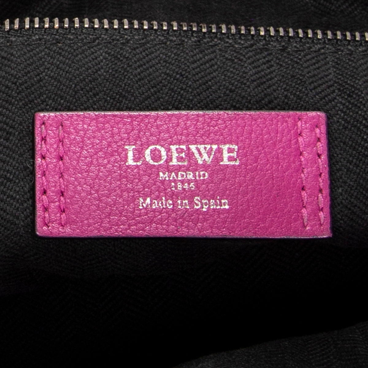 Shoulder Bag Barocco Anagram Tote Fuchsia Pink Grained Calfskin Leather