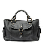 Handbag Boogie Bag Black Grained Calfskin Leather