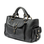 Handbag Boogie Bag Black Grained Calfskin Leather
