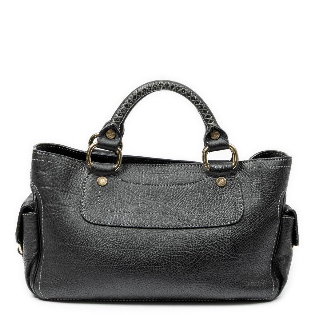 Handbag Boogie Bag Black Grained Calfskin Leather