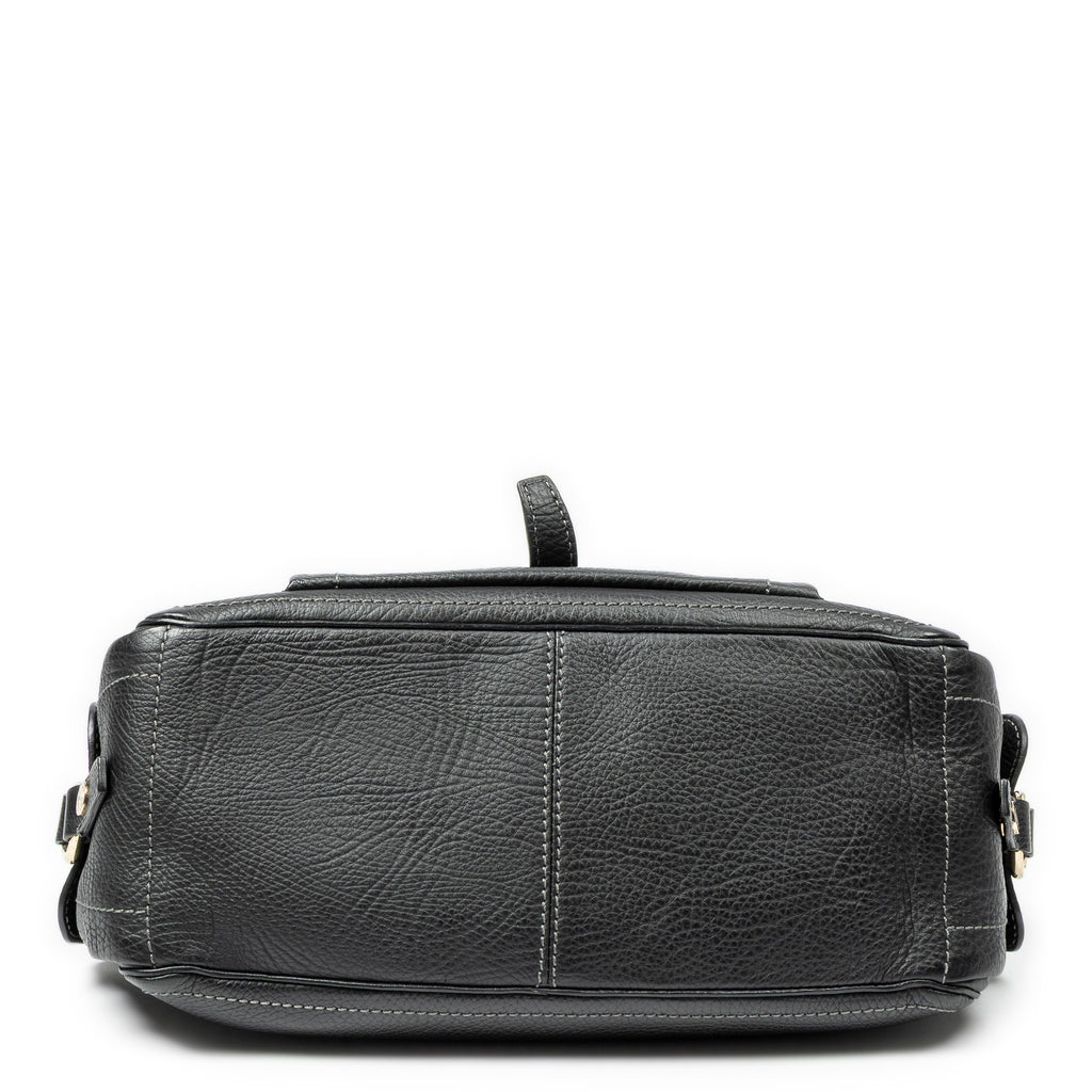 Handbag Boogie Bag Black Grained Calfskin Leather