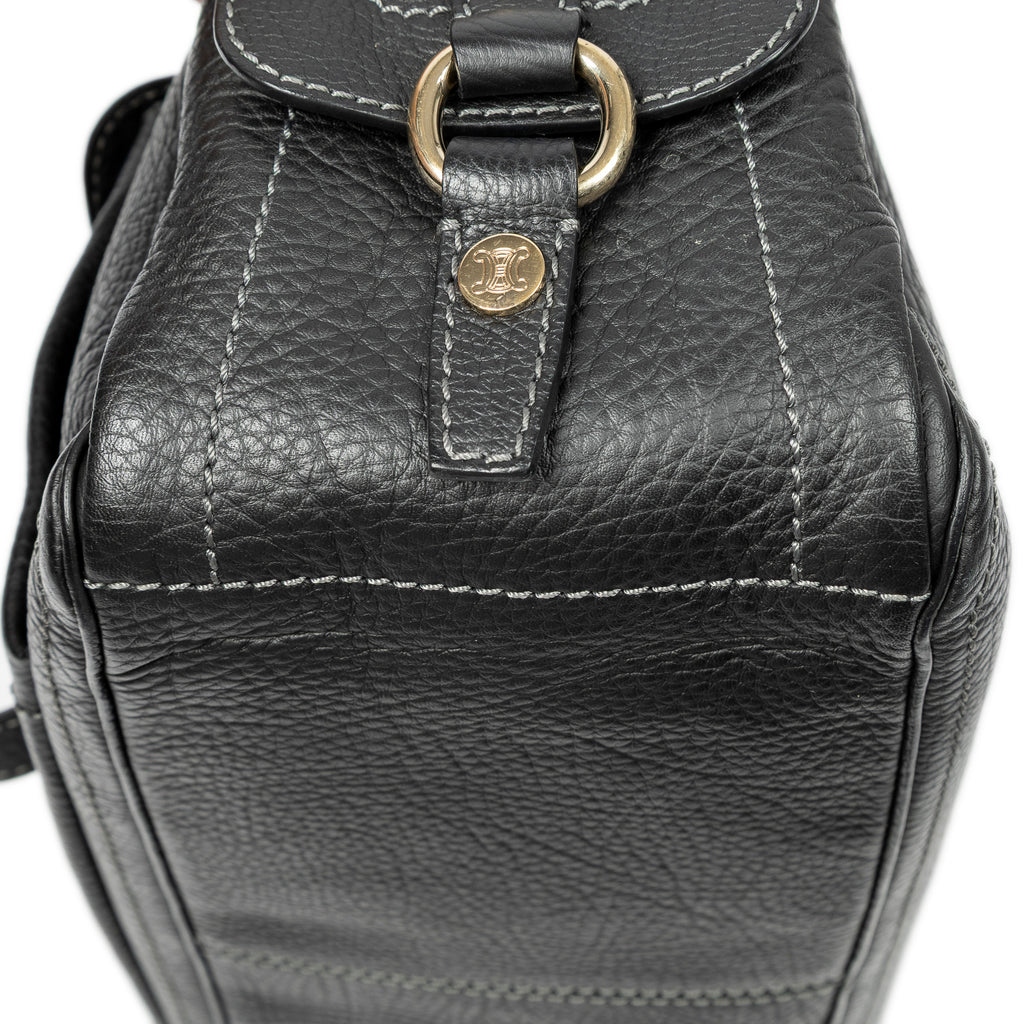 Handbag Boogie Bag Black Grained Calfskin Leather