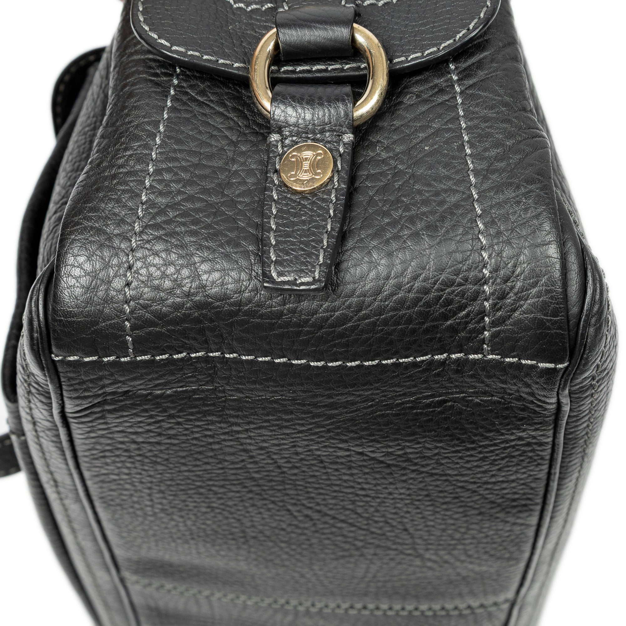 Handbag Boogie Bag Black Grained Calfskin Leather