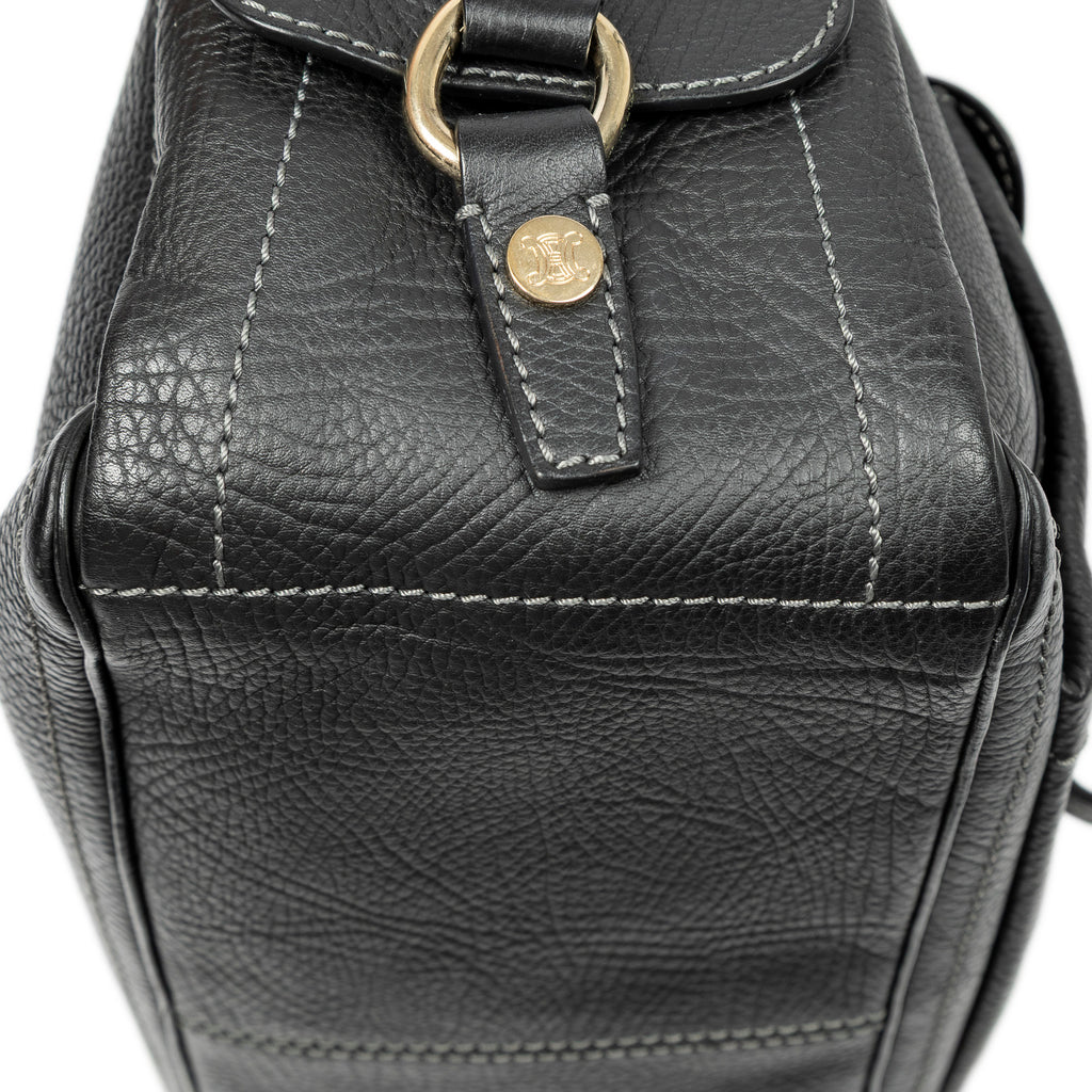 Handbag Boogie Bag Black Grained Calfskin Leather