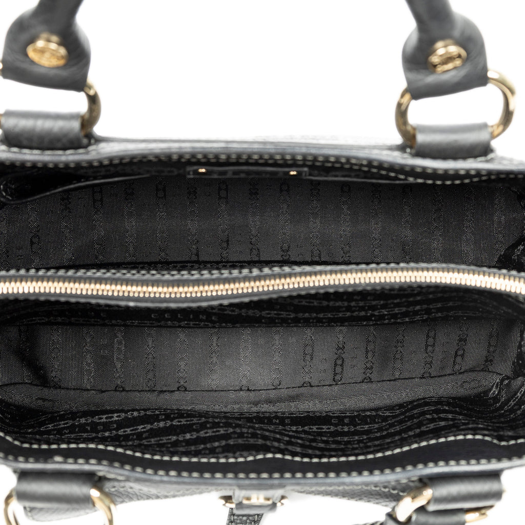 Handbag Boogie Bag Black Grained Calfskin Leather