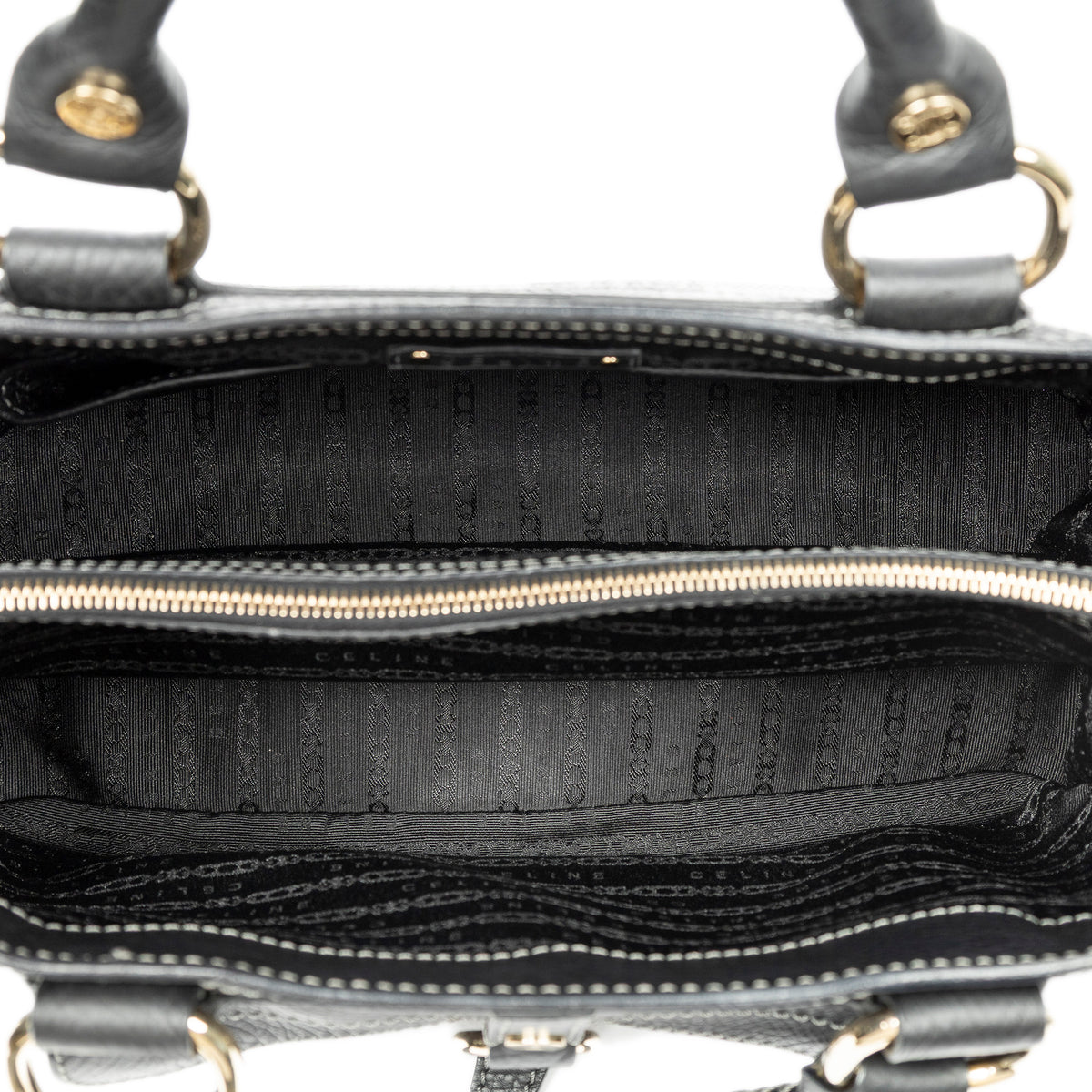 Handbag Boogie Bag Black Grained Calfskin Leather