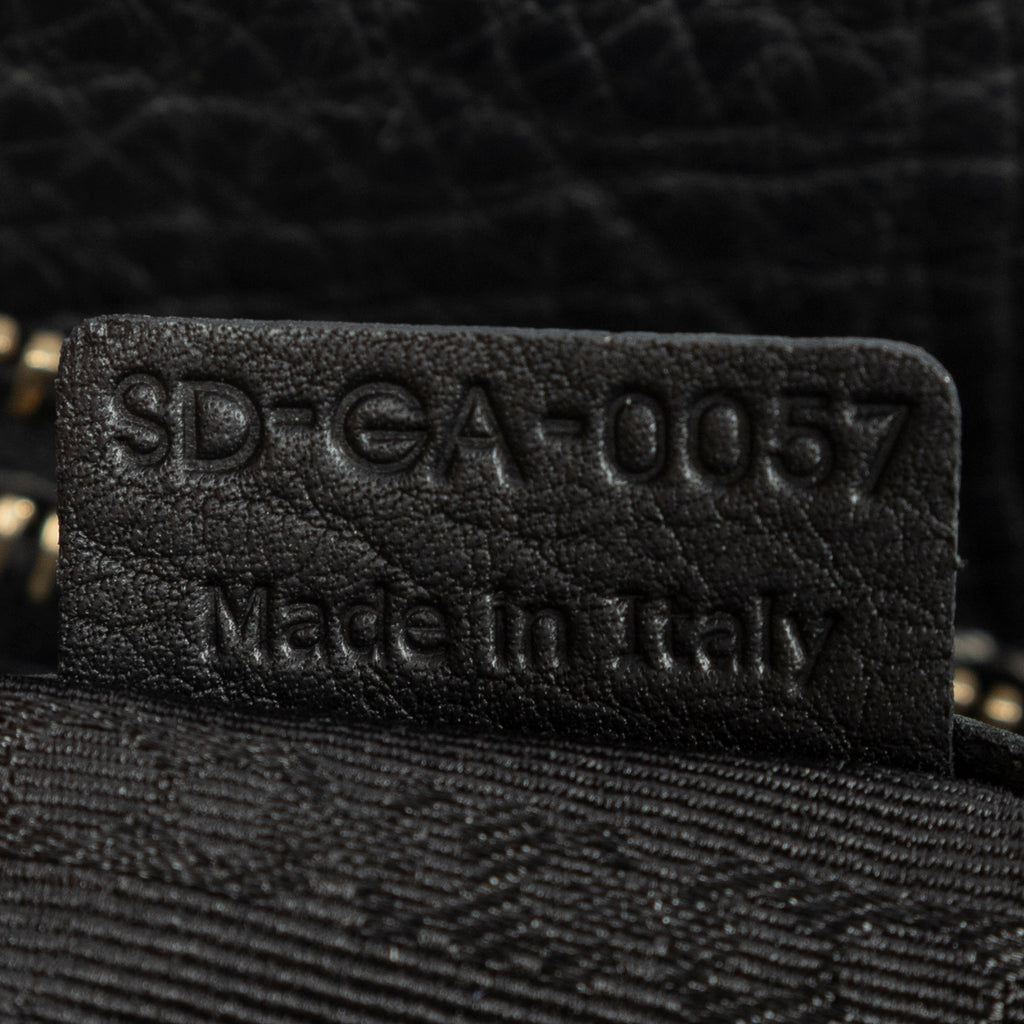 Handbag Boogie Bag Black Grained Calfskin Leather