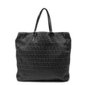 Handbag Square Open Tote Black Zucchino Canvas