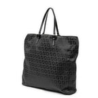 Handbag Square Open Tote Black Zucchino Canvas