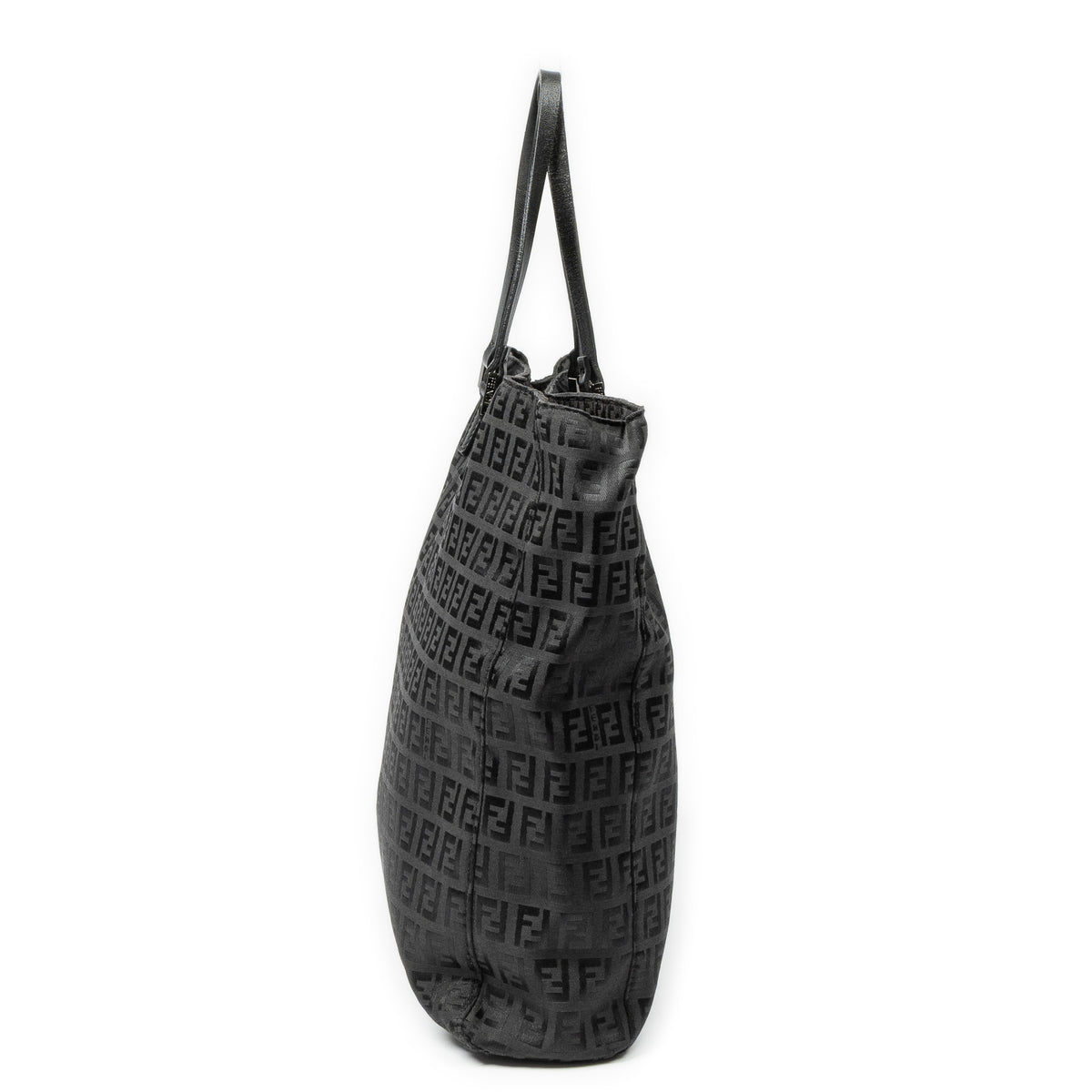 Handbag Square Open Tote Black Zucchino Canvas