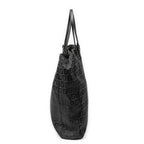 Handbag Square Open Tote Black Zucchino Canvas