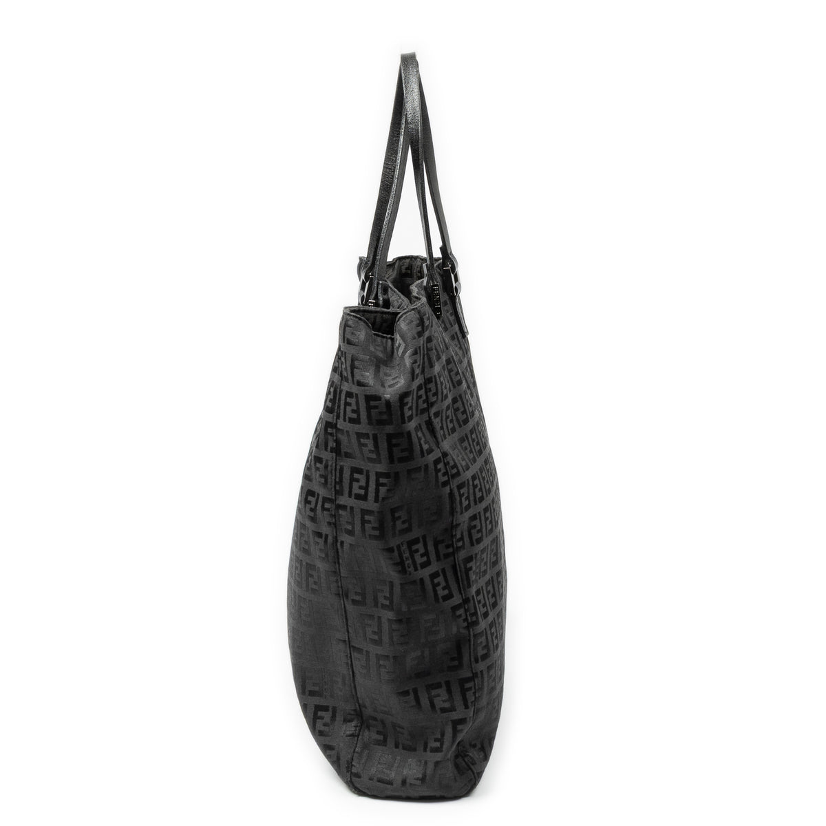 Handbag Square Open Tote Black Zucchino Canvas