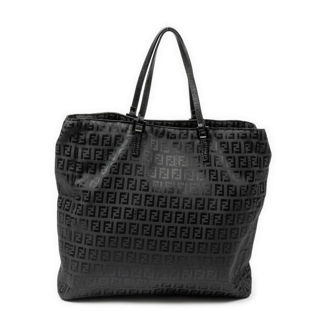 Handbag Square Open Tote Black Zucchino Canvas