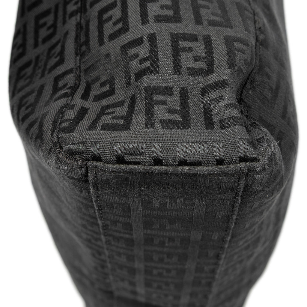 Handbag Square Open Tote Black Zucchino Canvas