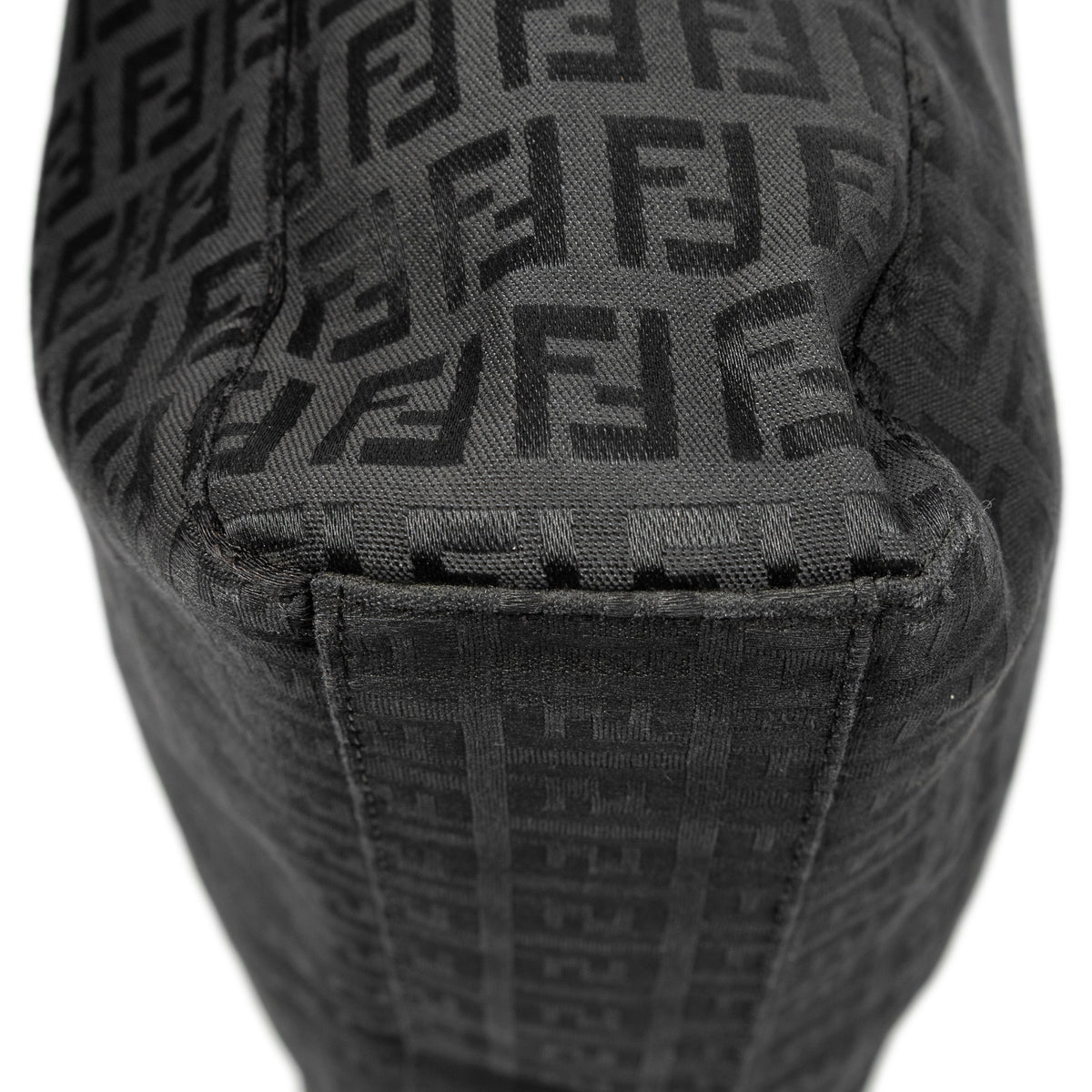 Handbag Square Open Tote Black Zucchino Canvas
