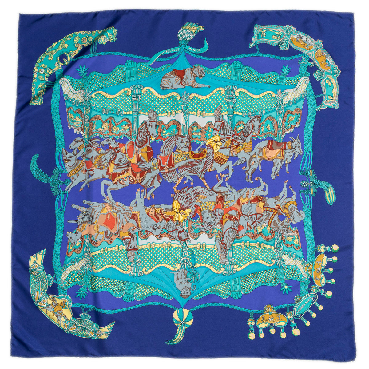 Scarf Scarf Blue 100% Twill Silk