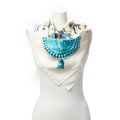Scarf Scarf White 100% Twill Silk