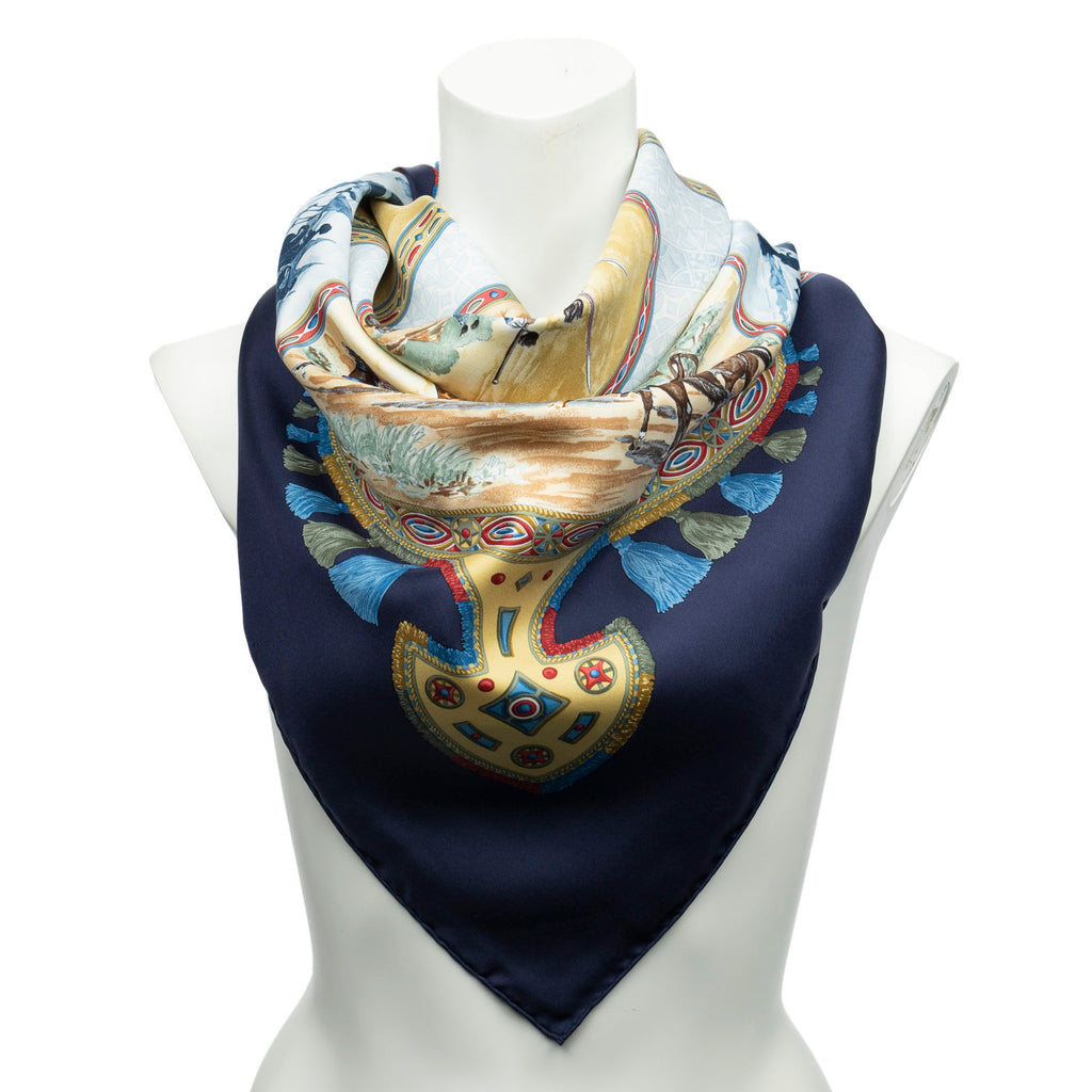 Scarf Scarf Navy 100% Twill Silk