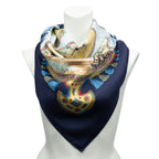 Scarf Scarf Navy 100% Twill Silk