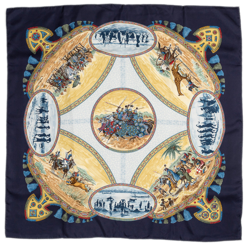 Scarf Scarf Navy 100% Twill Silk
