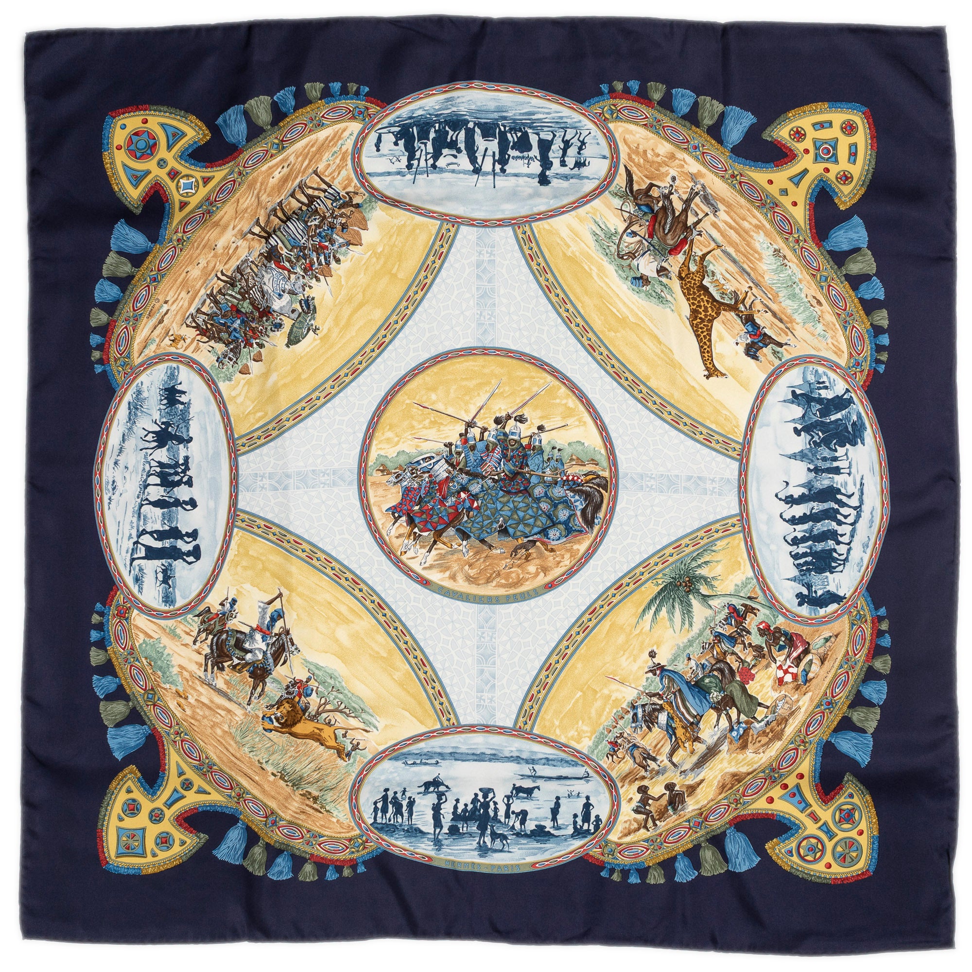 Scarf Scarf Navy 100% Twill Silk