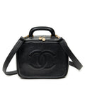 Shoulder Bag CC Vanity Top Handle Black Caviar Leather